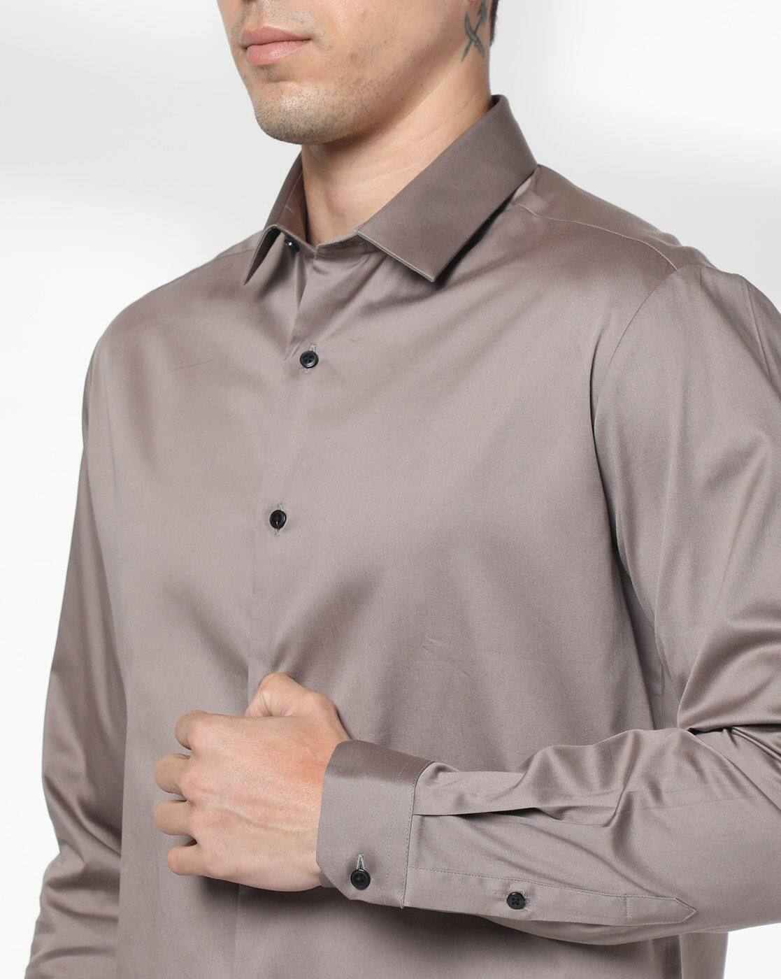 NETPLAY | Men Slim Fit Shirt with Spread Collar|4