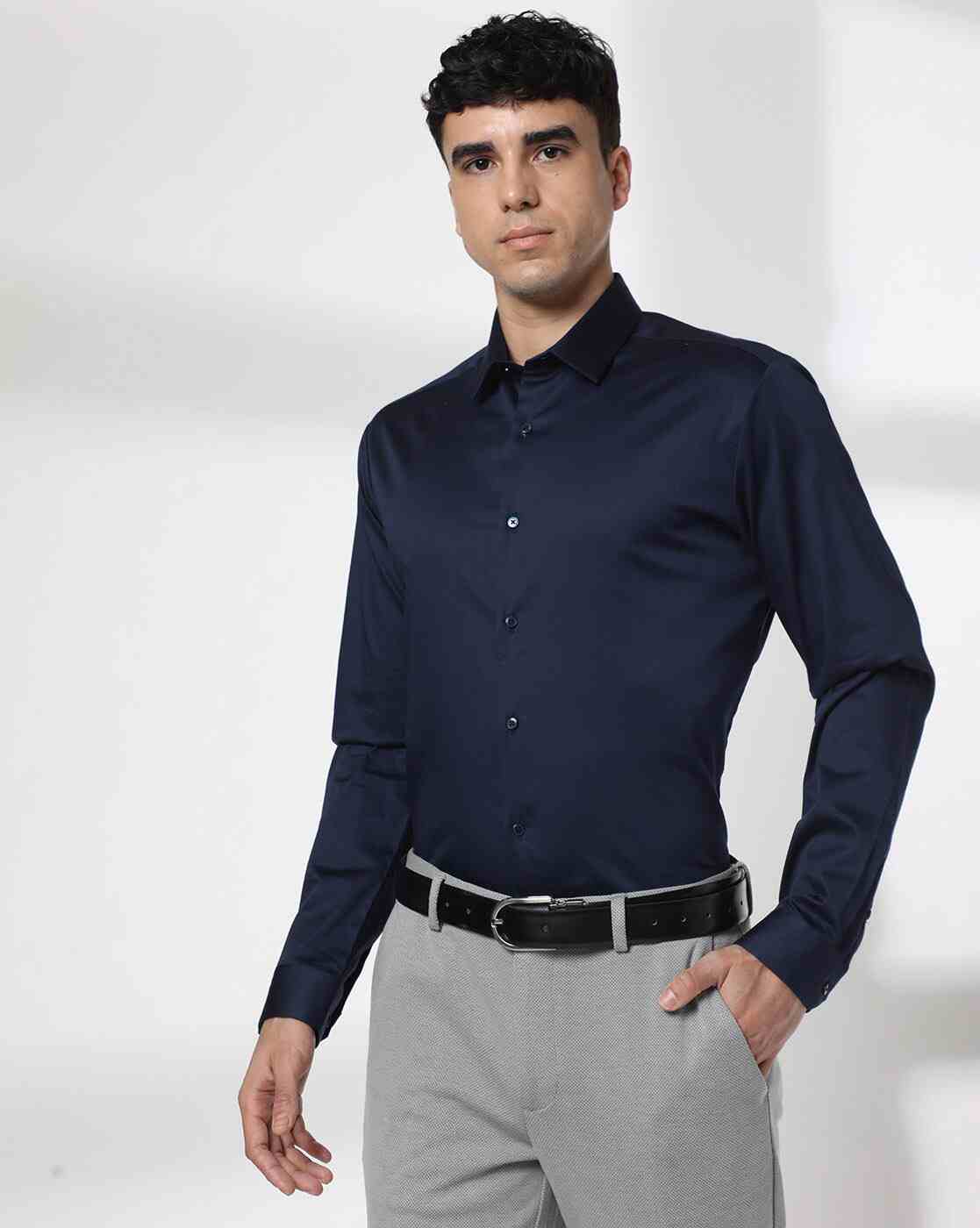 Men Slim Fit Cotton Shirt