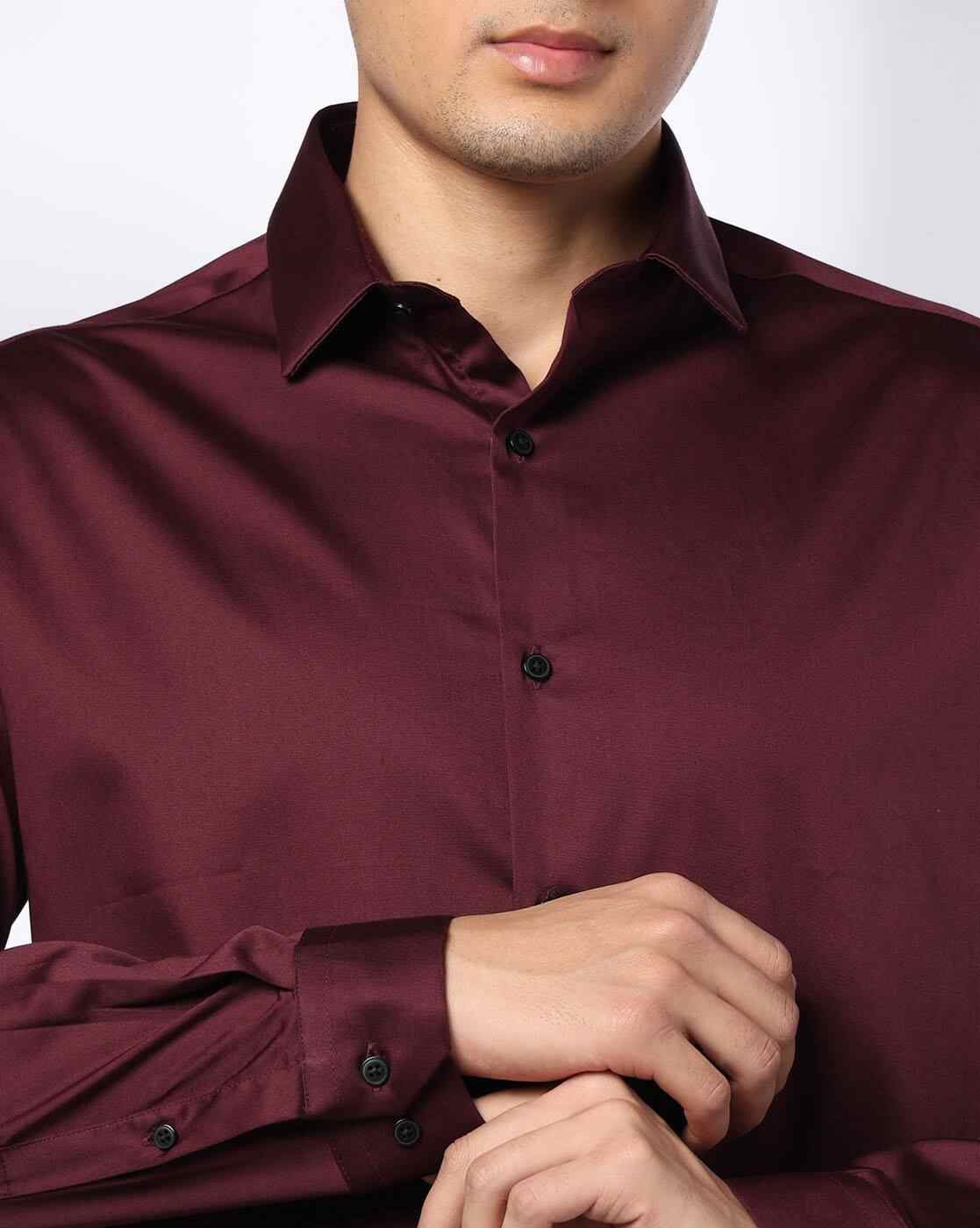 NETPLAY | Men Slim Fit Shirt with Spread Collar|4