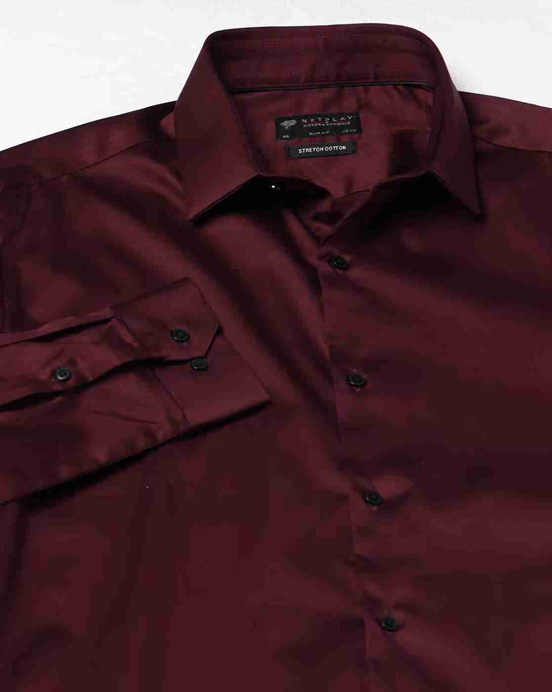 NETPLAY | Men Slim Fit Shirt with Spread Collar|5