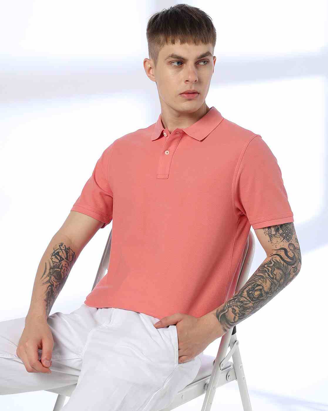 Men Slim Fit Polo T-Shirt