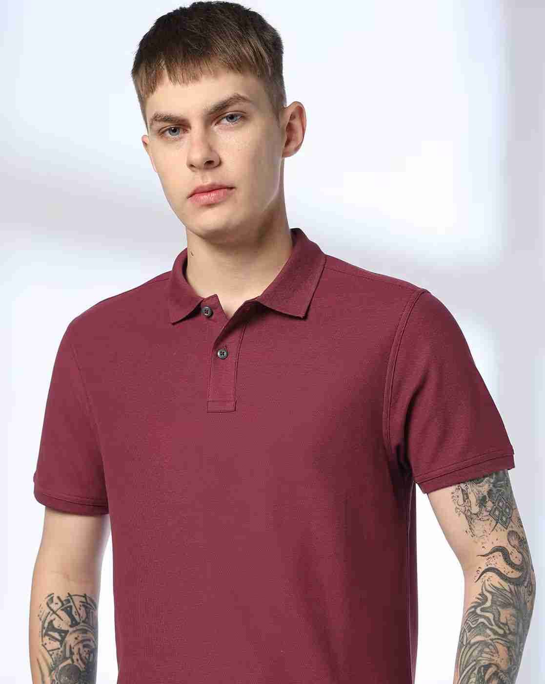 Men Slim Fit Polo T-Shirt