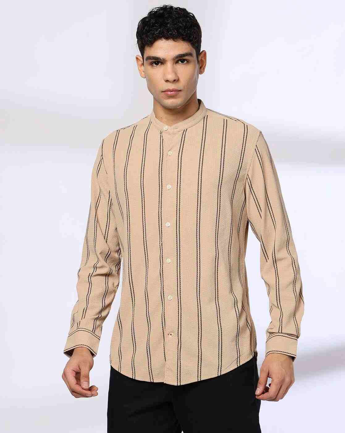NETPLAY | Men Np 06 Striped Slim Fit Shirt|1