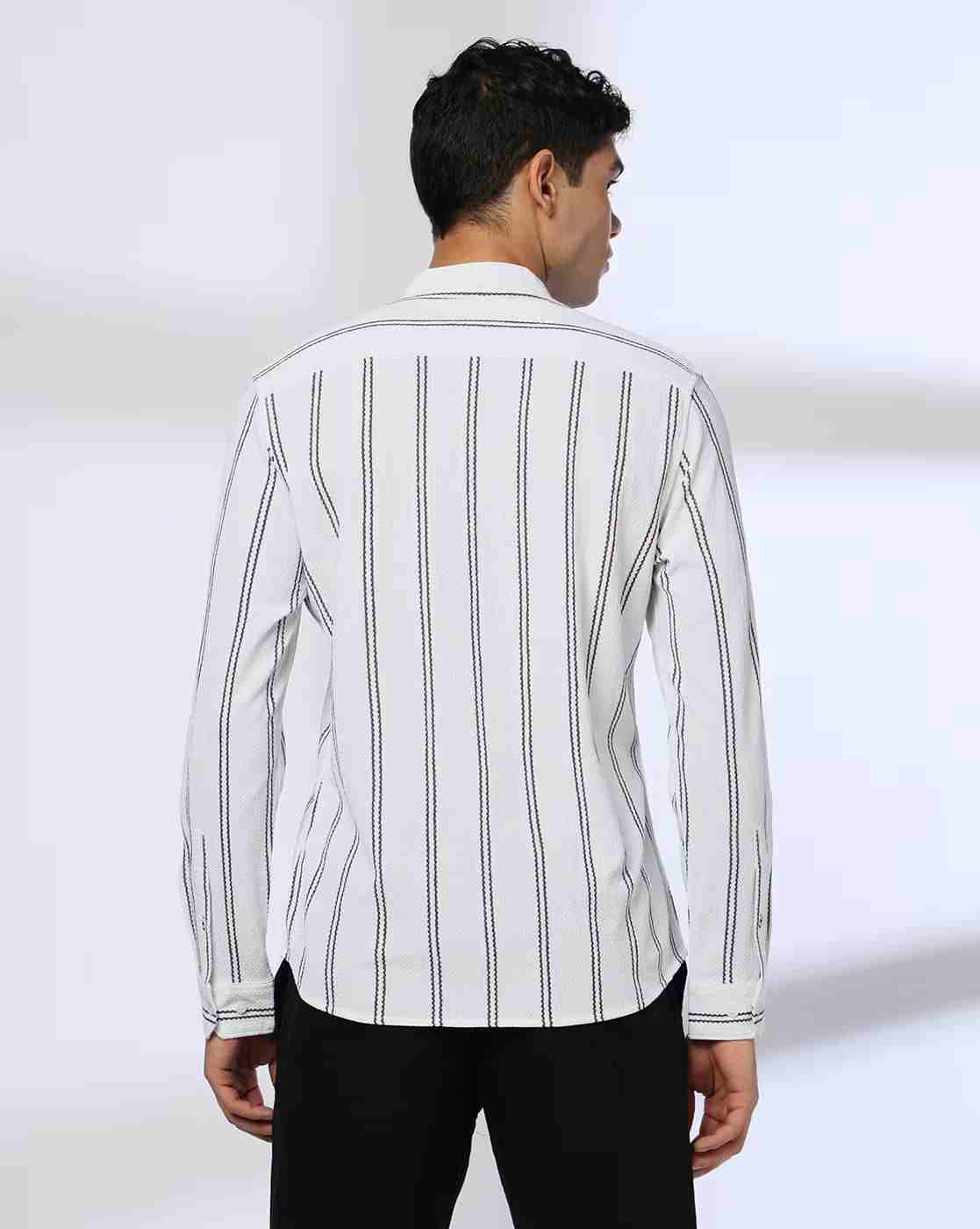 NETPLAY | Men Np 06 Striped Slim Fit Shirt|2