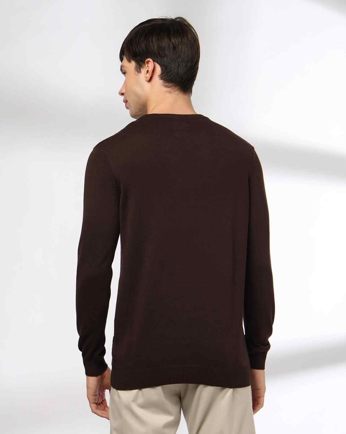 NETPLAY | Men Engineered Structure Patterned Slim Fit Crew-Neck T-Shirt|2