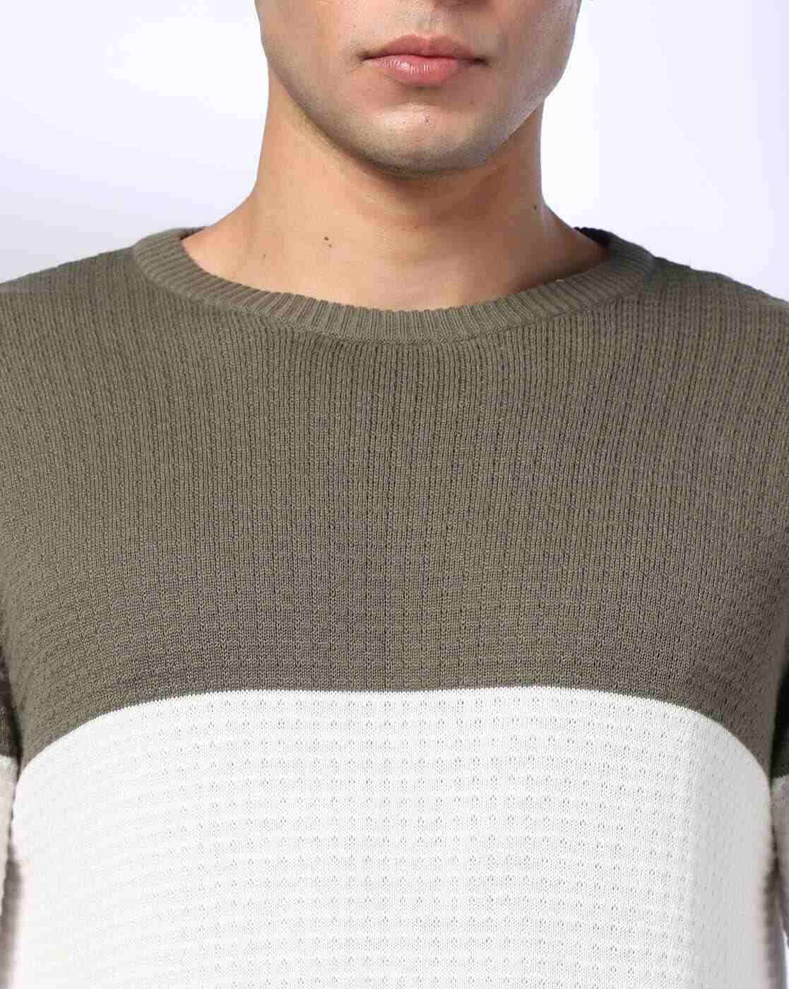 NETPLAY | Men Structured Colourblock Slim Fit Crew-Neck T-Shirt|3