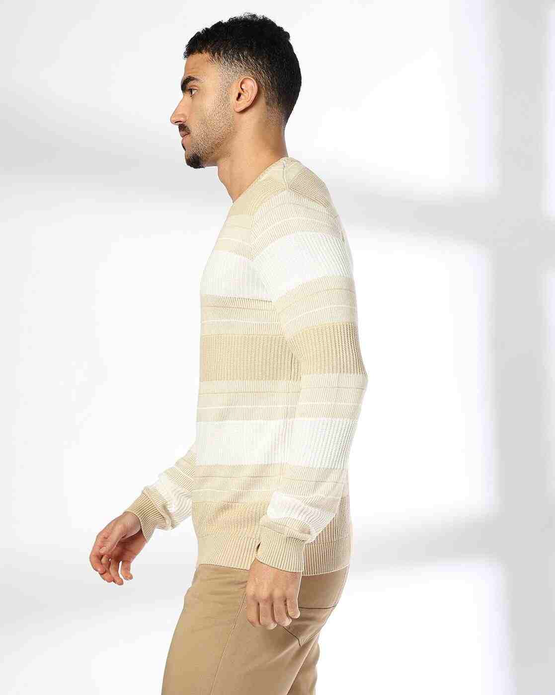 NETPLAY | Men Striped 3 Slim Fit Crew-Neck T-Shirt|1