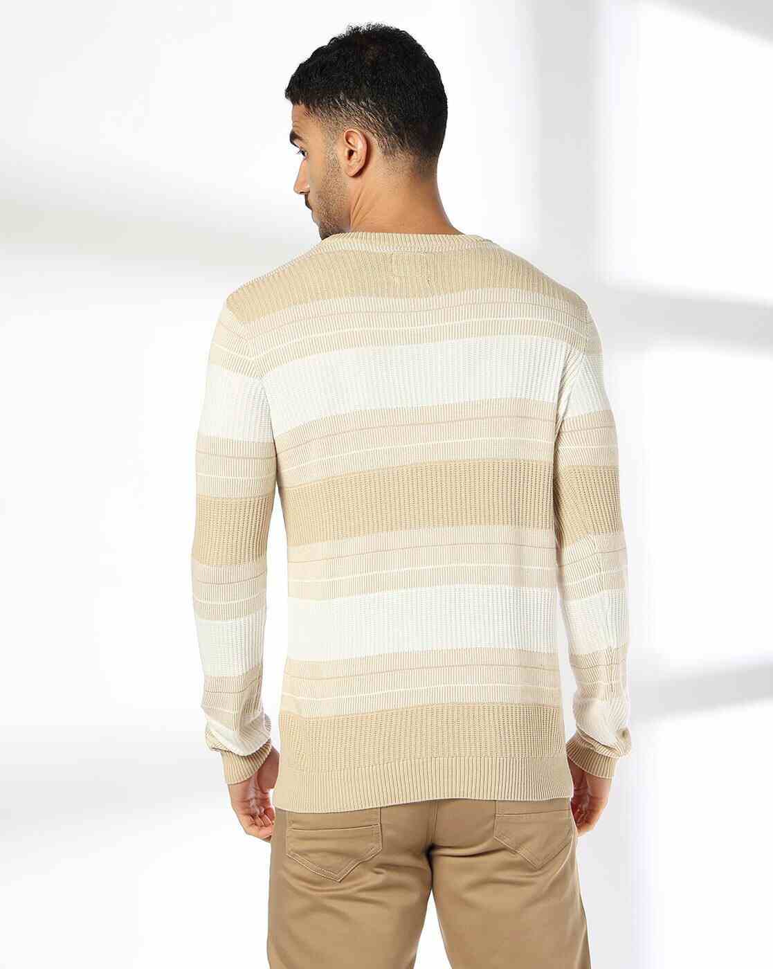 NETPLAY | Men Striped 3 Slim Fit Crew-Neck T-Shirt|2