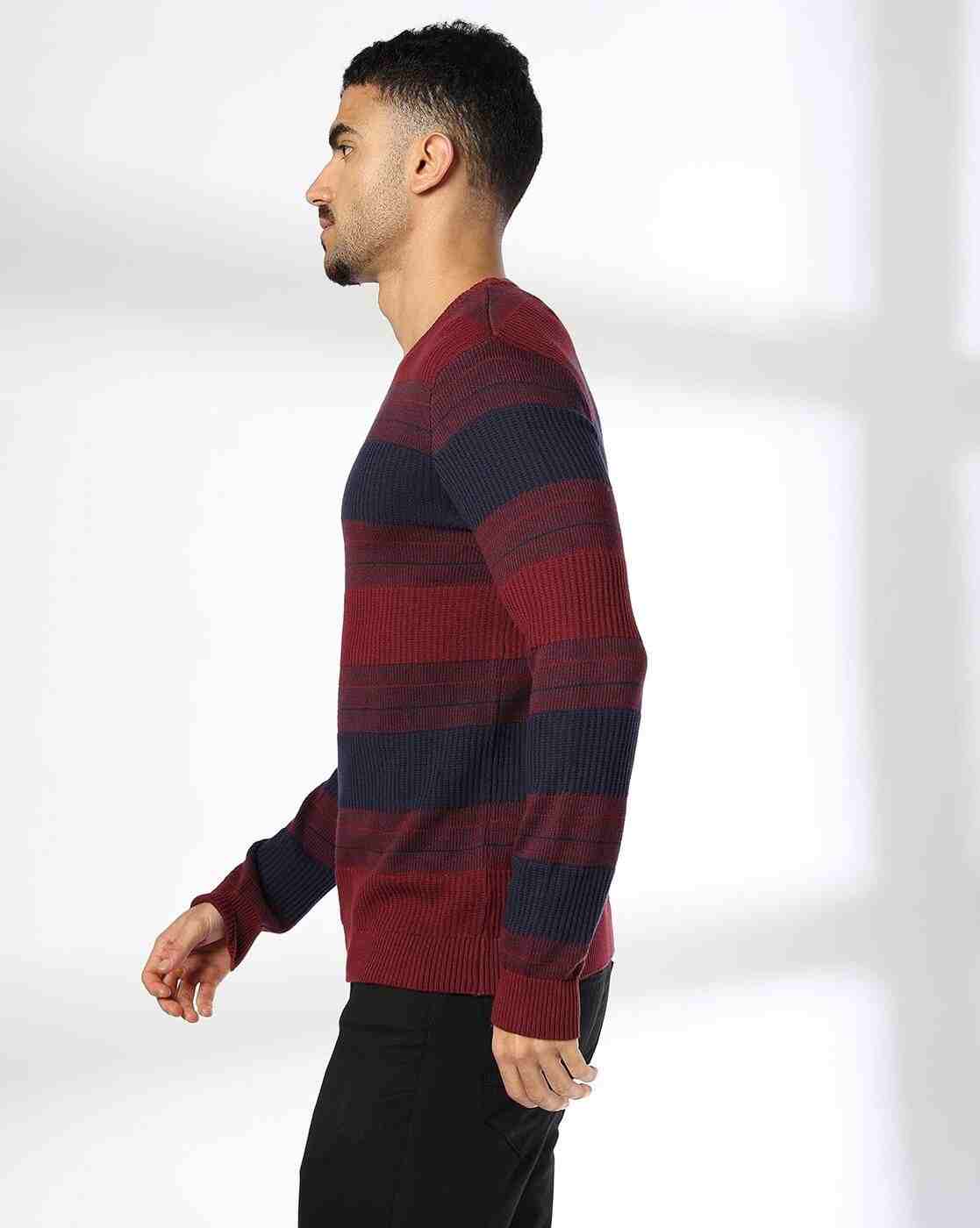 NETPLAY | Men Striped 3 Slim Fit Crew-Neck T-Shirt|1