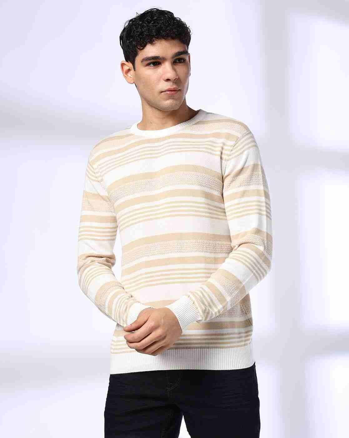 NETPLAY | Men Striped 4 Slim Fit Crew-Neck T-Shirt|0