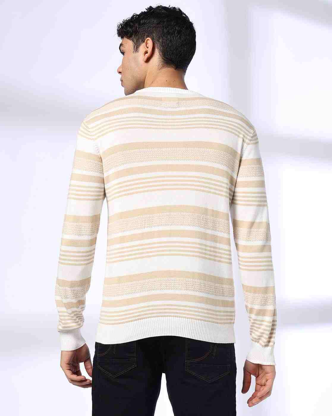 NETPLAY | Men Striped 4 Slim Fit Crew-Neck T-Shirt|2