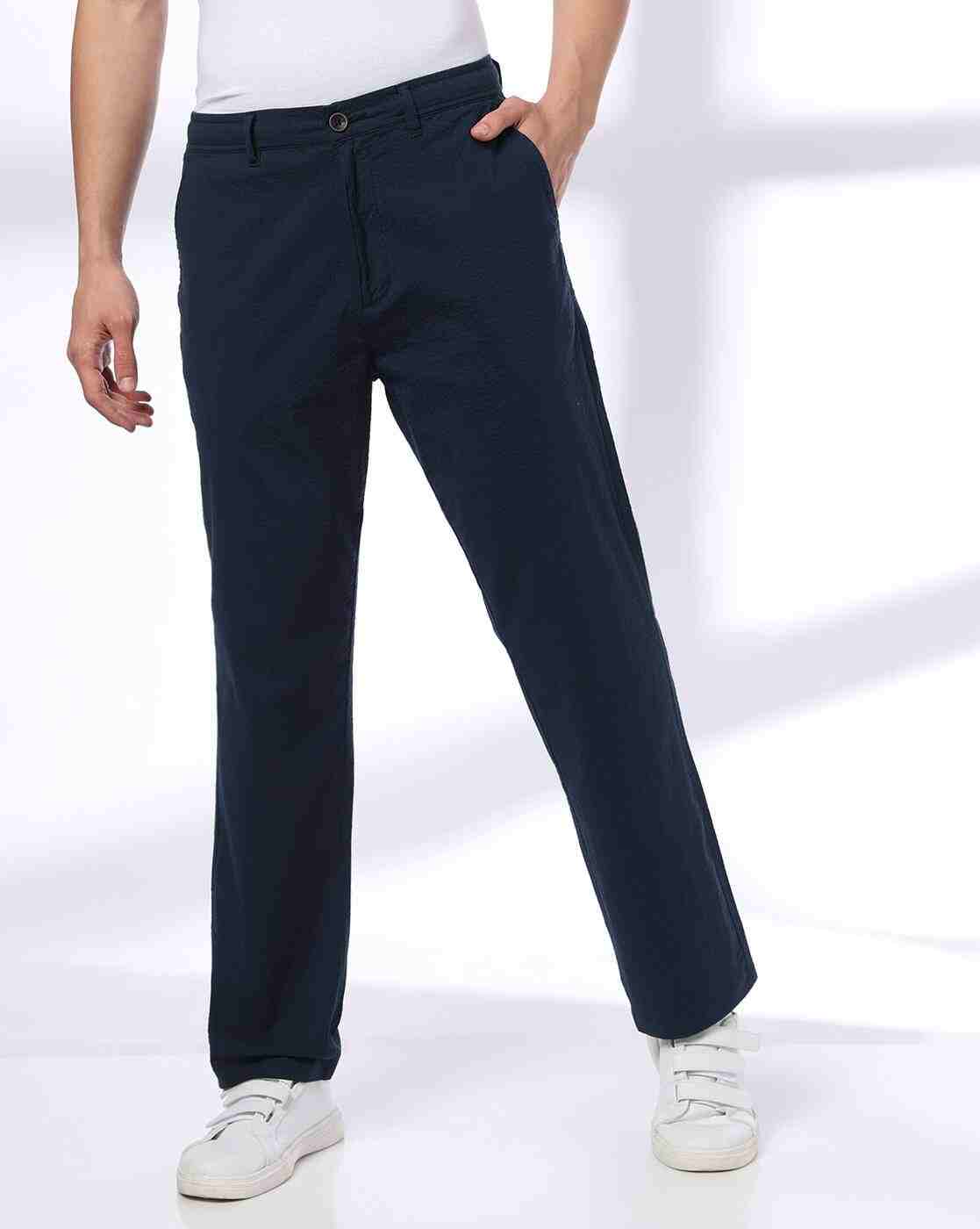 NETPLAY | Men Slim Fit Flat-Front Trousers|0