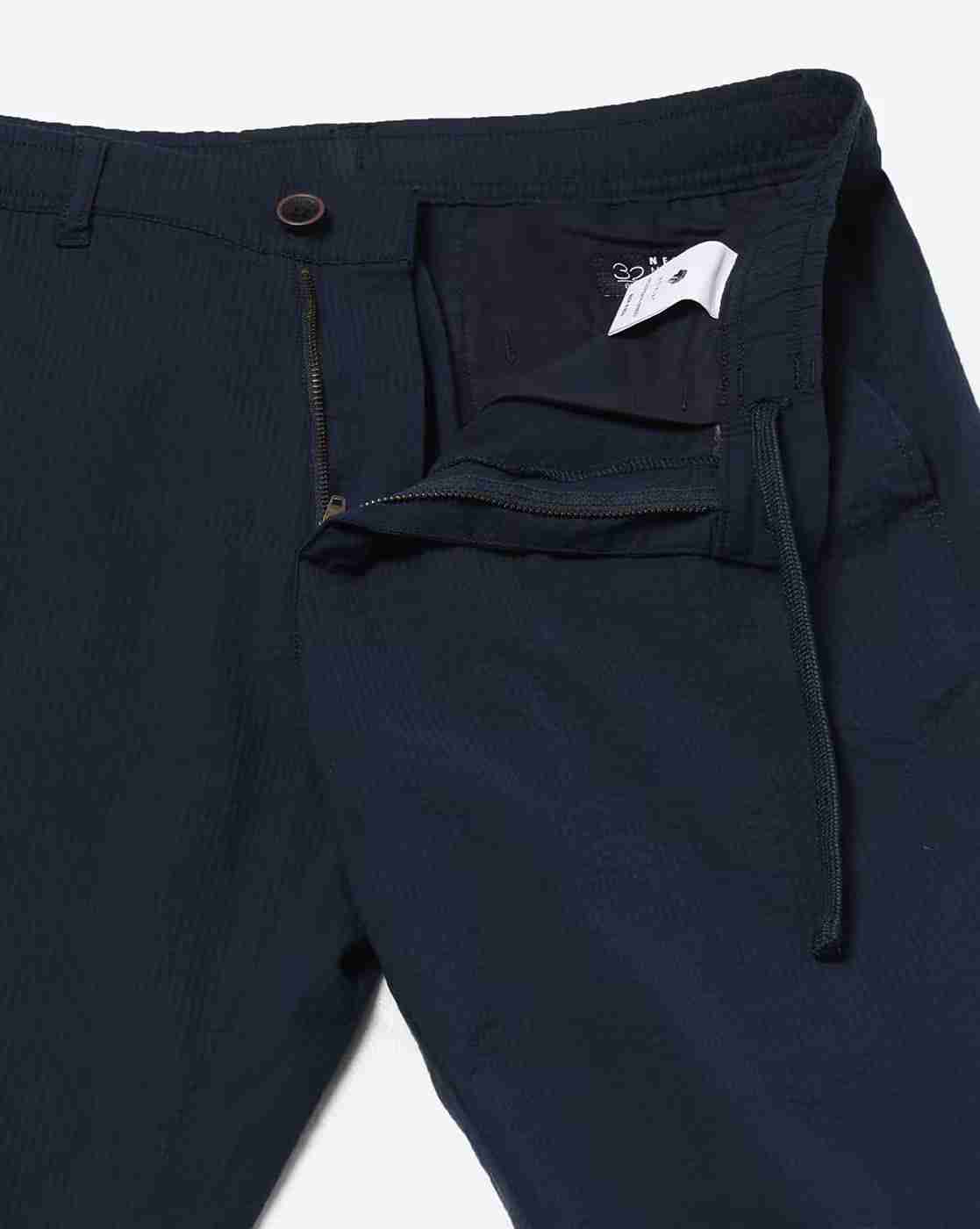 NETPLAY | Men Slim Fit Flat-Front Trousers|4