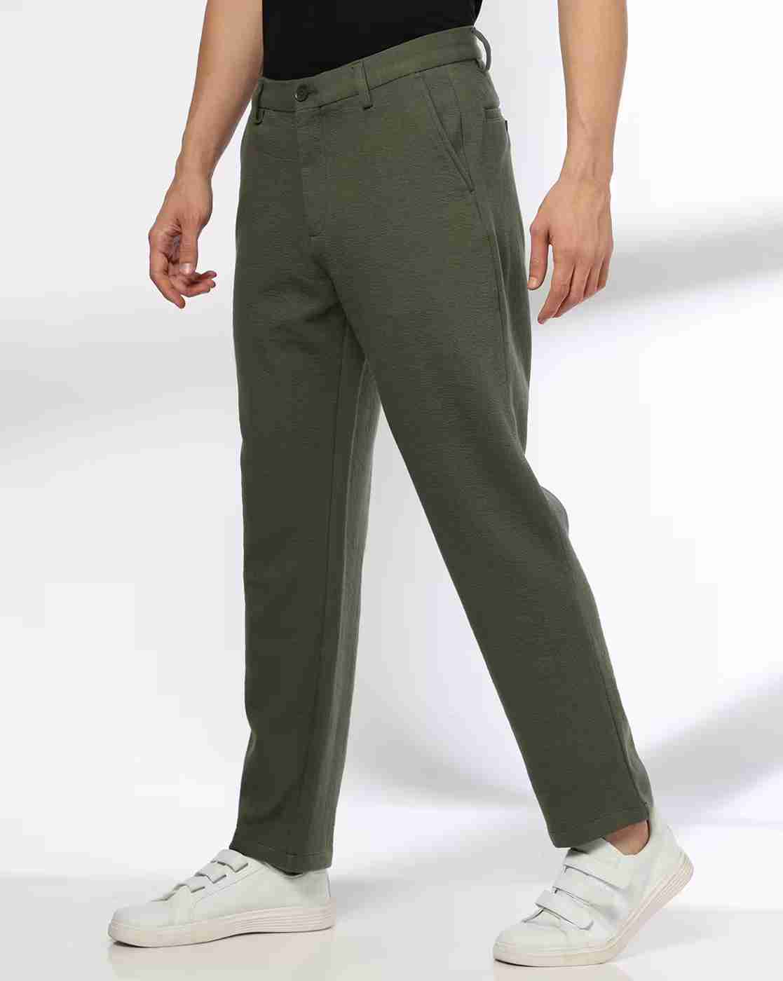 NETPLAY | Men SP Bonded Slim Fit Flat-Front Chinos|1