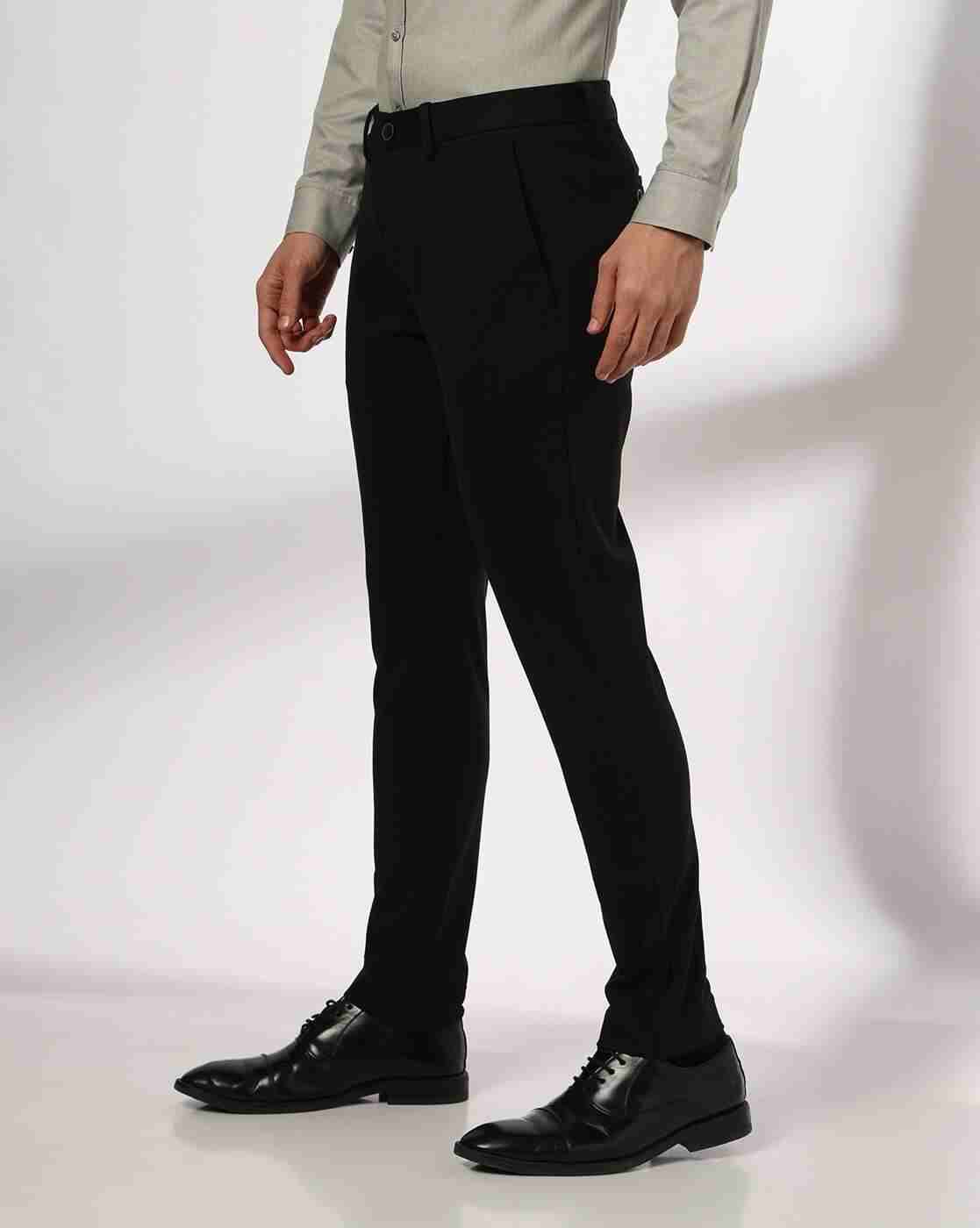 NETPLAY | Men Slim Fit Flat-Front Trousers|1