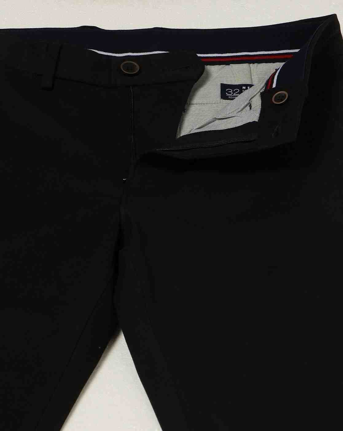 NETPLAY | Men Slim Fit Flat-Front Trousers|4