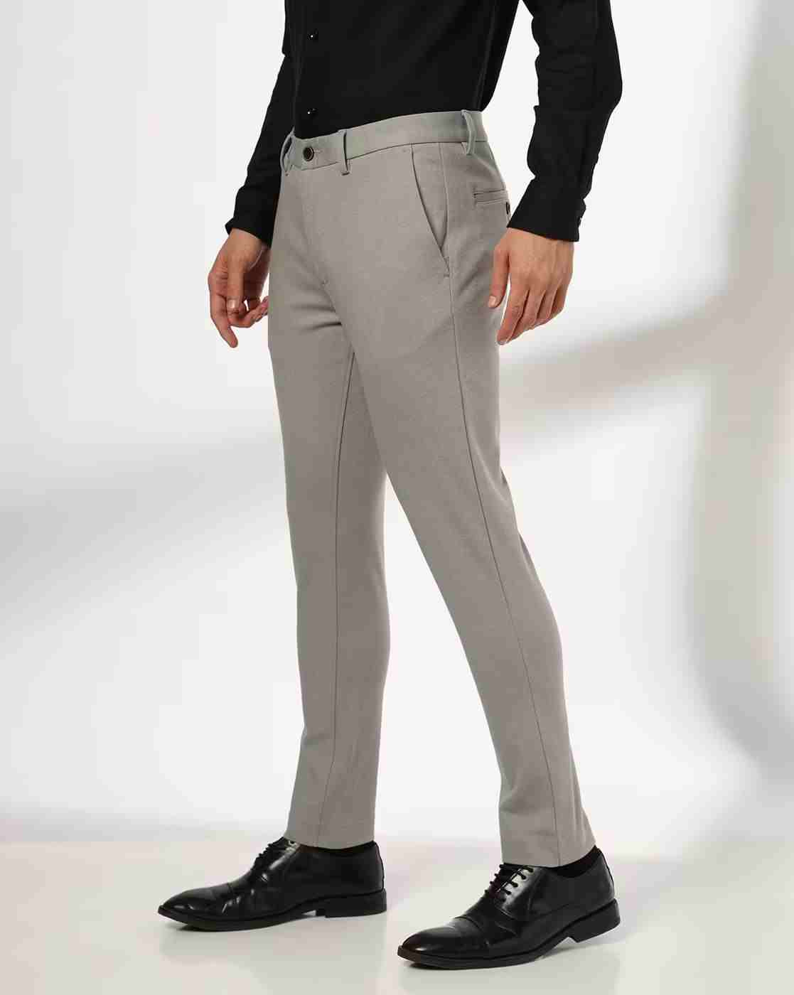 NETPLAY | Men Slim Fit Flat-Front Trousers|1