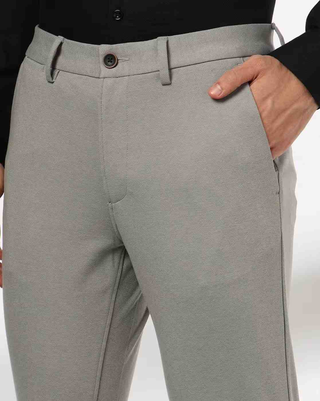 NETPLAY | Men Slim Fit Flat-Front Trousers|3