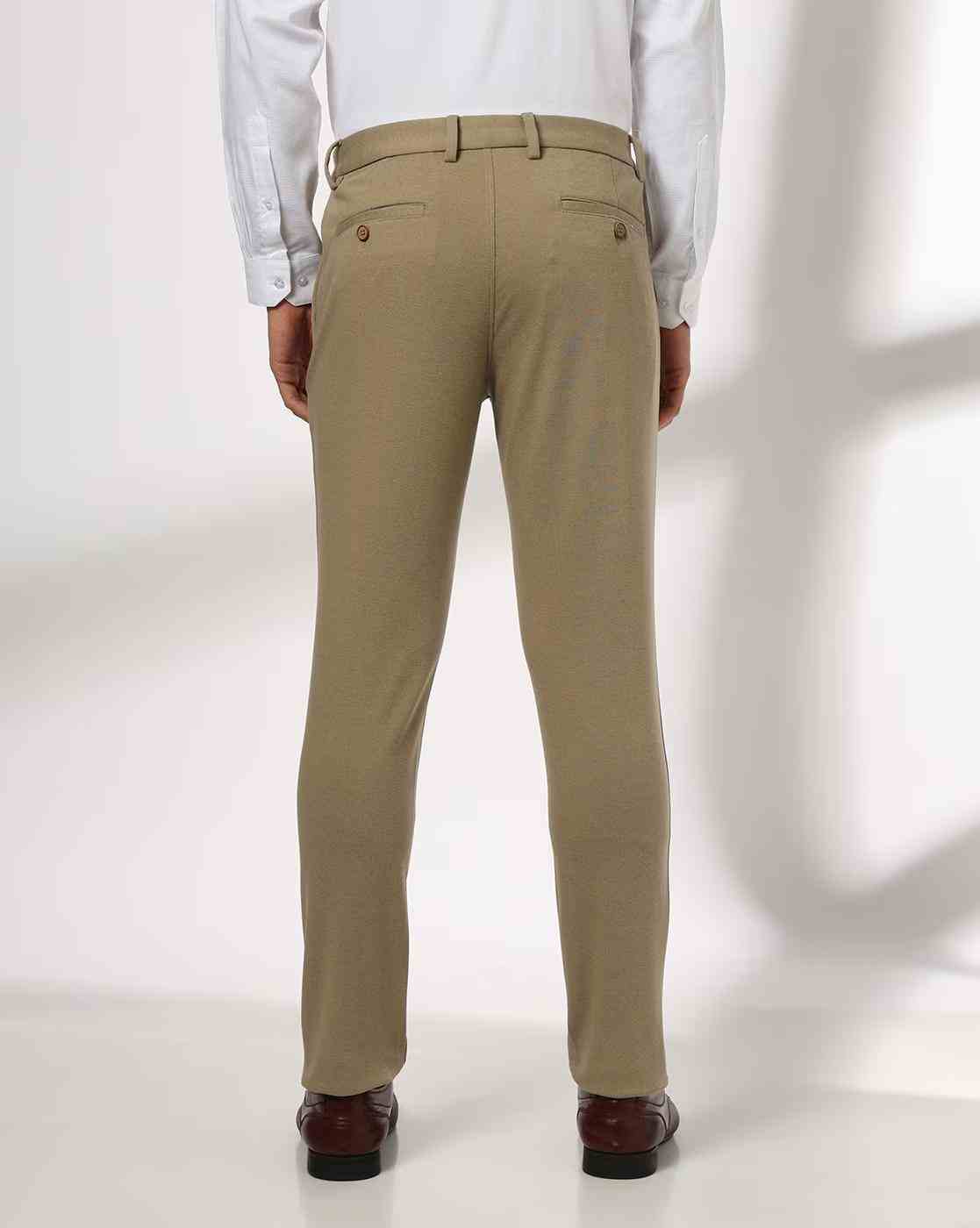 NETPLAY | Men Slim Fit Flat-Front Trousers|2