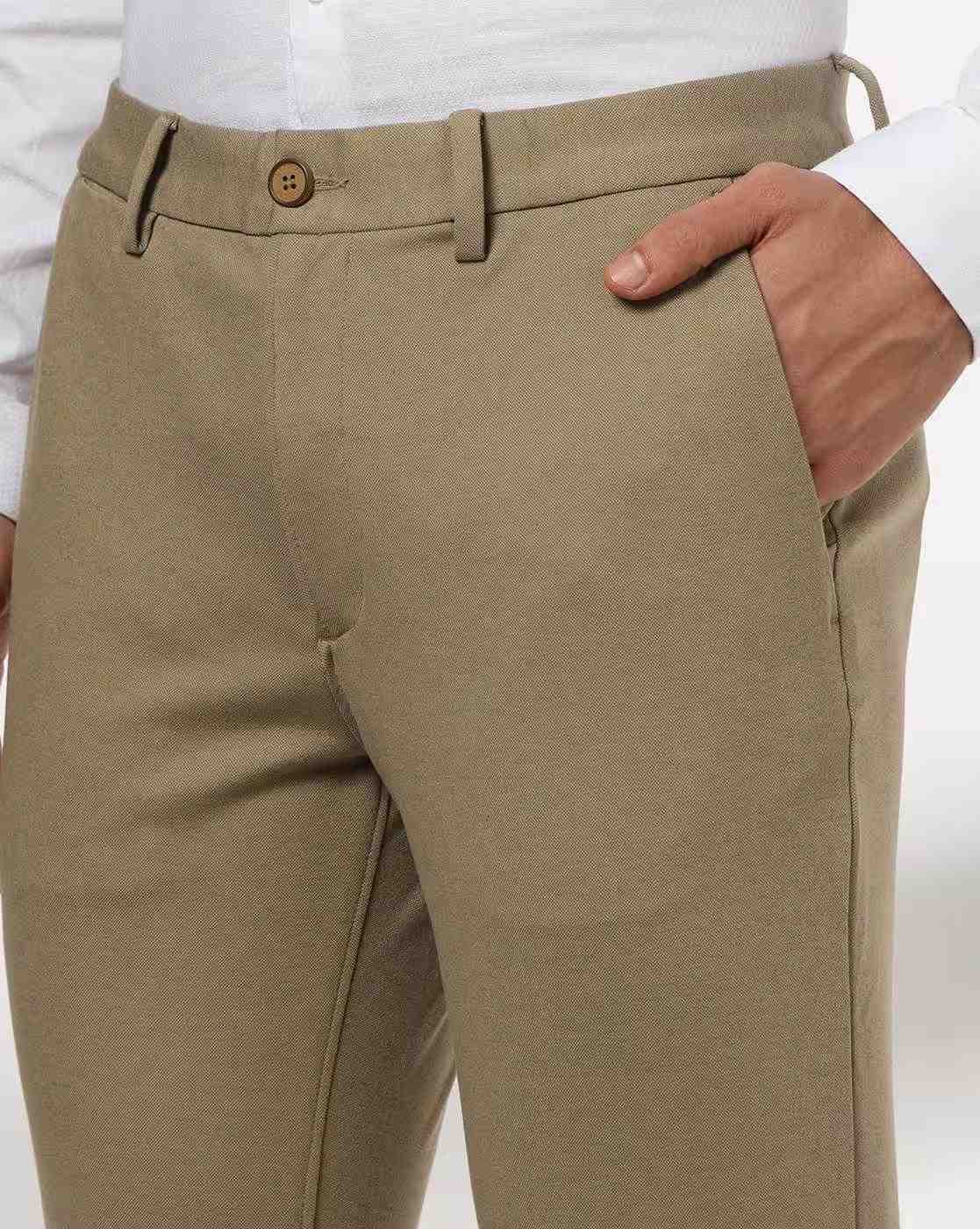 NETPLAY | Men Slim Fit Flat-Front Trousers|3