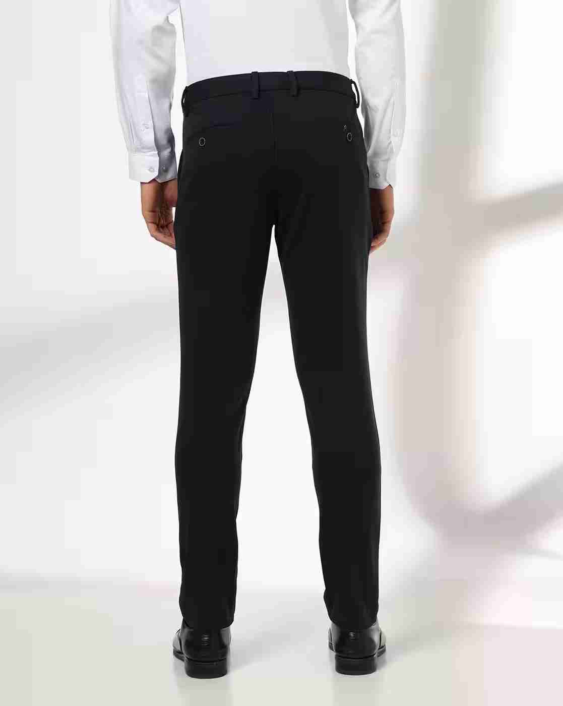 NETPLAY | Men Slim Fit Flat-Front Trousers|2