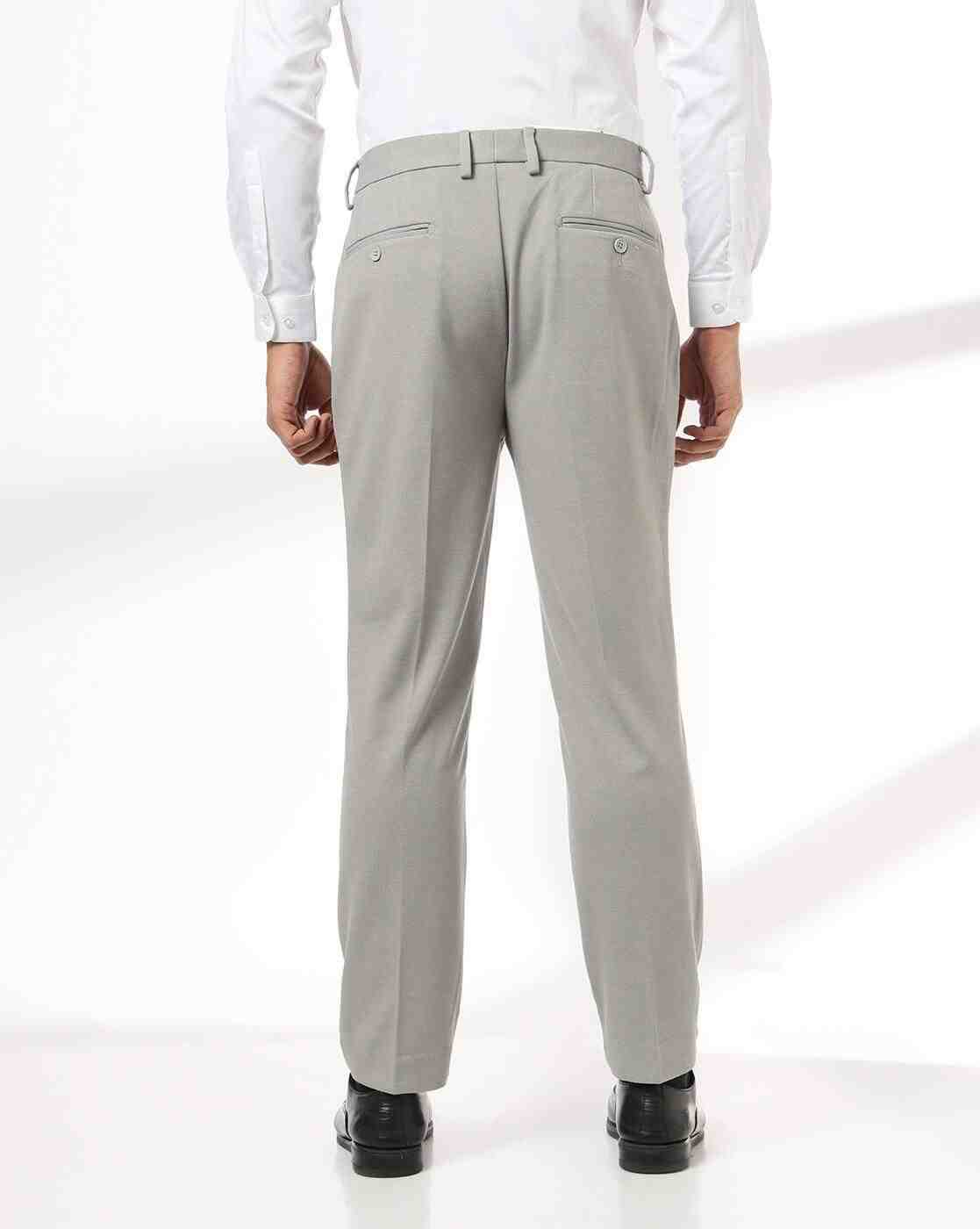 NETPLAY | Men Regular Fit Flat-Front Trousers|2