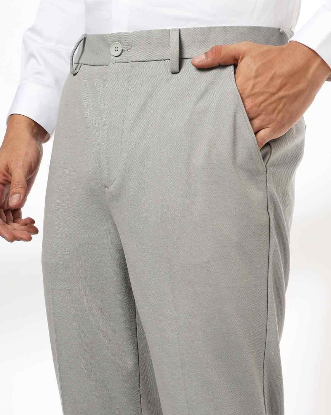 NETPLAY | Men Regular Fit Flat-Front Trousers|3