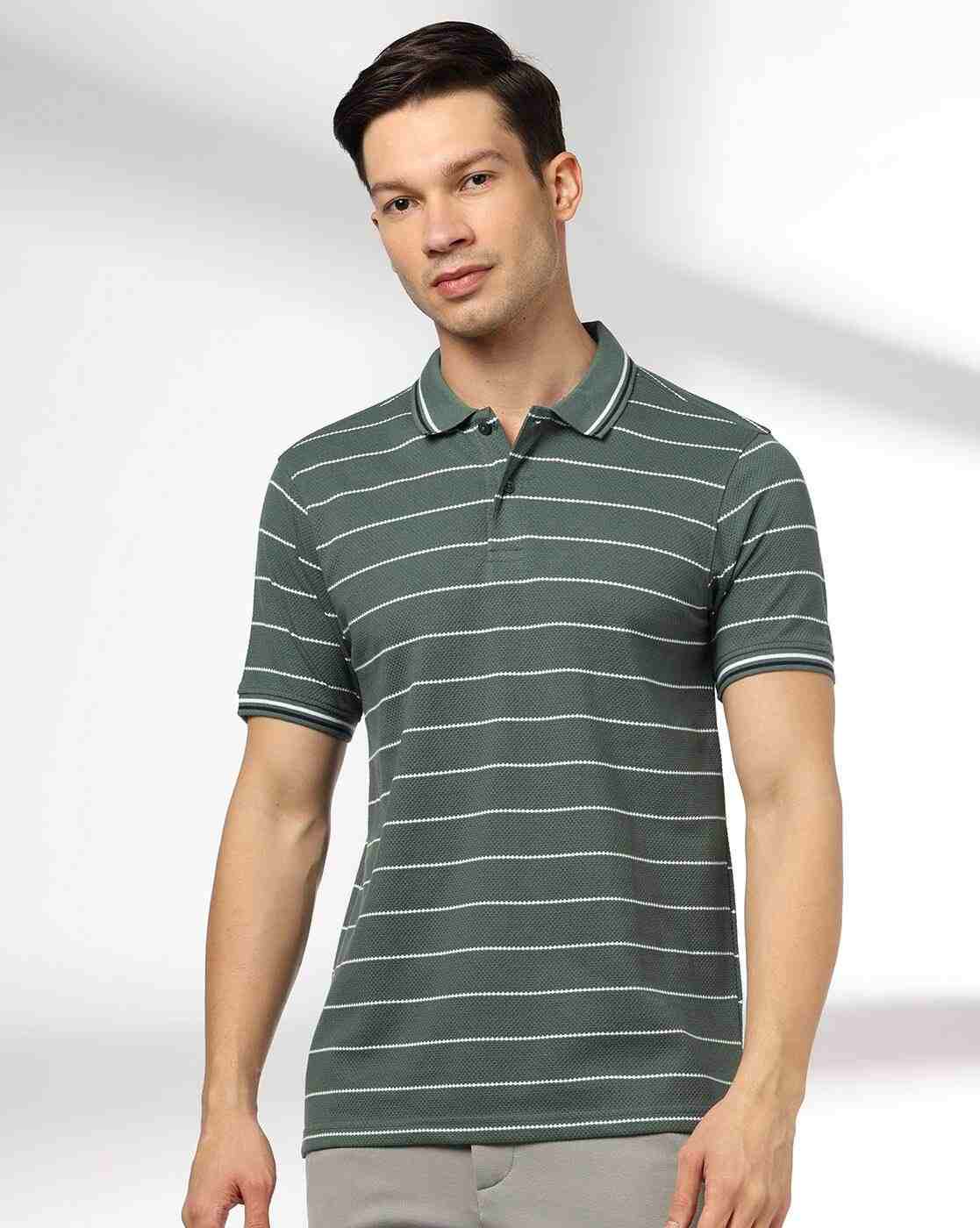 NETPLAY | Men Ultimate striped Slim Fit Polo T-Shirt|0