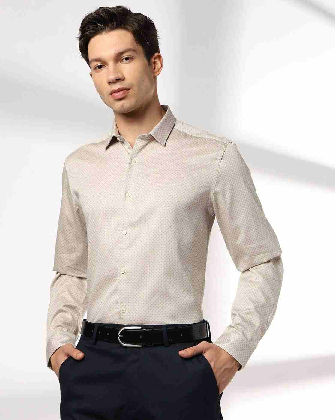 NETPLAY | Men Micro Print Regular Fit Shirt|0