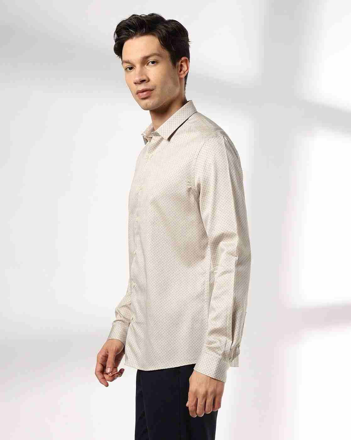 NETPLAY | Men Micro Print Regular Fit Shirt|1