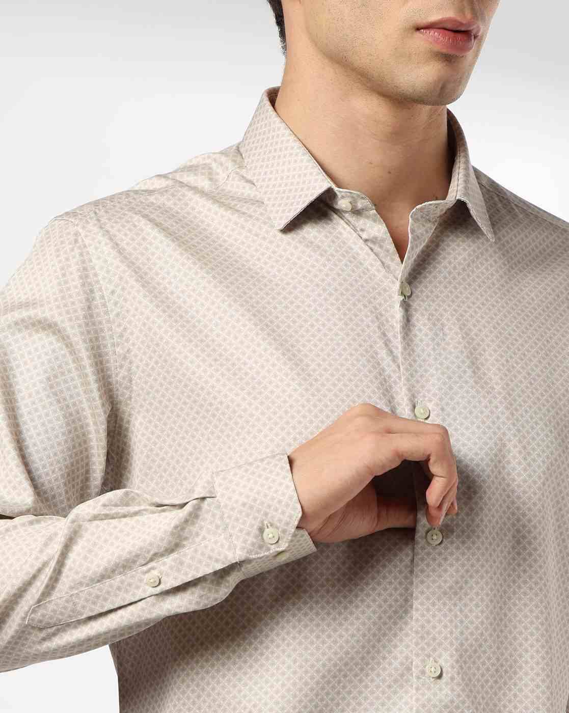 NETPLAY | Men Micro Print Regular Fit Shirt|4