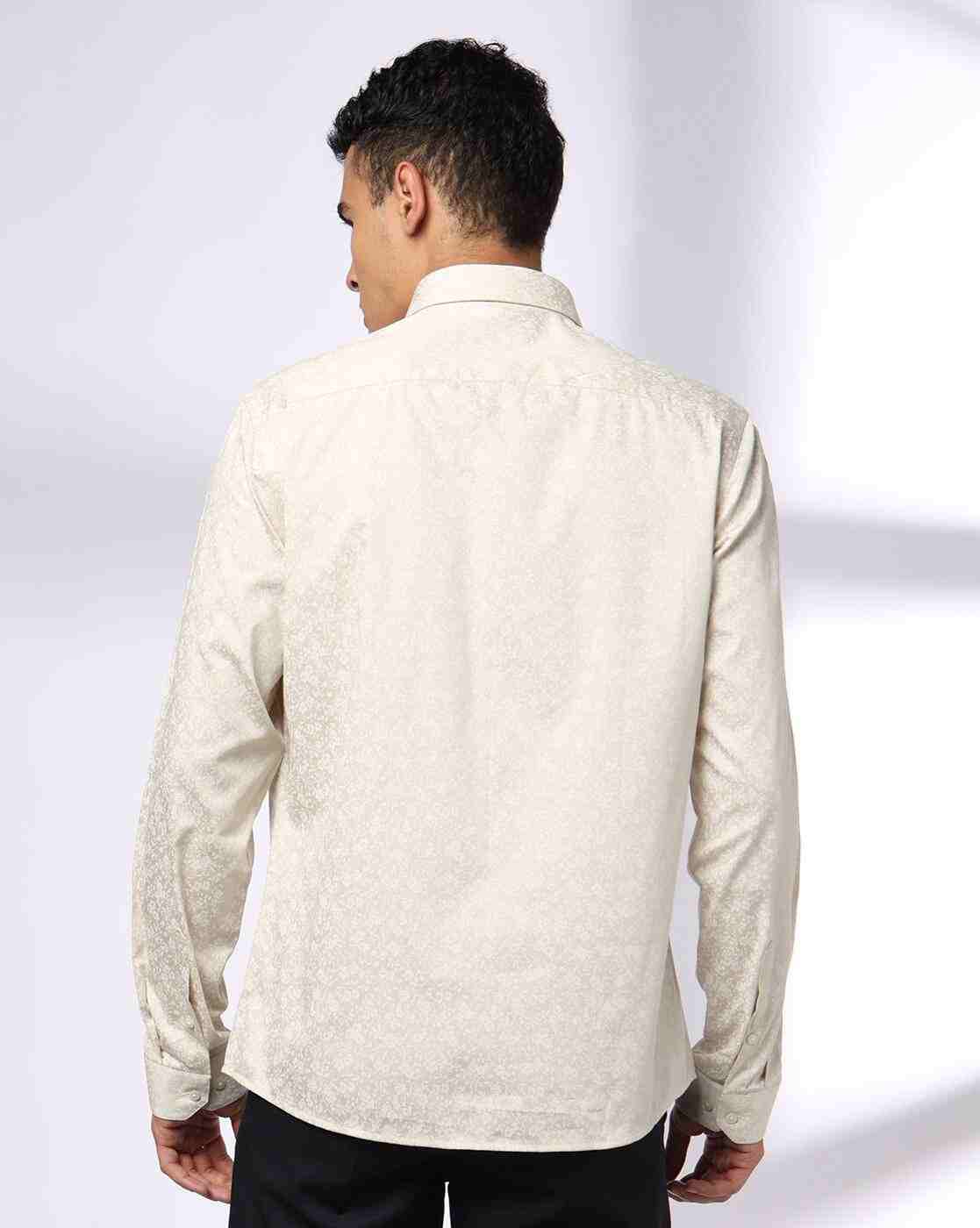 NETPLAY | Men Micro Print Slim Fit Shirt|2