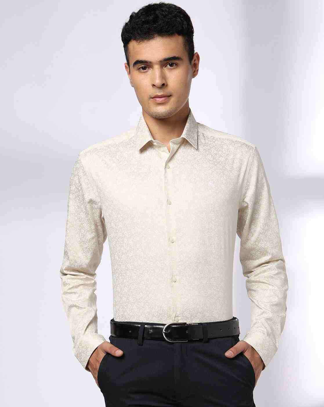 NETPLAY | Men Micro Print Slim Fit Shirt|3