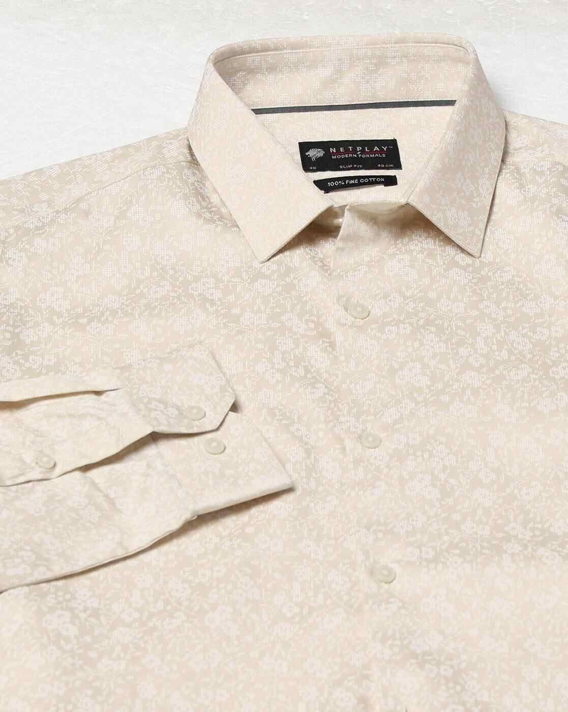 NETPLAY | Men Micro Print Slim Fit Shirt|5