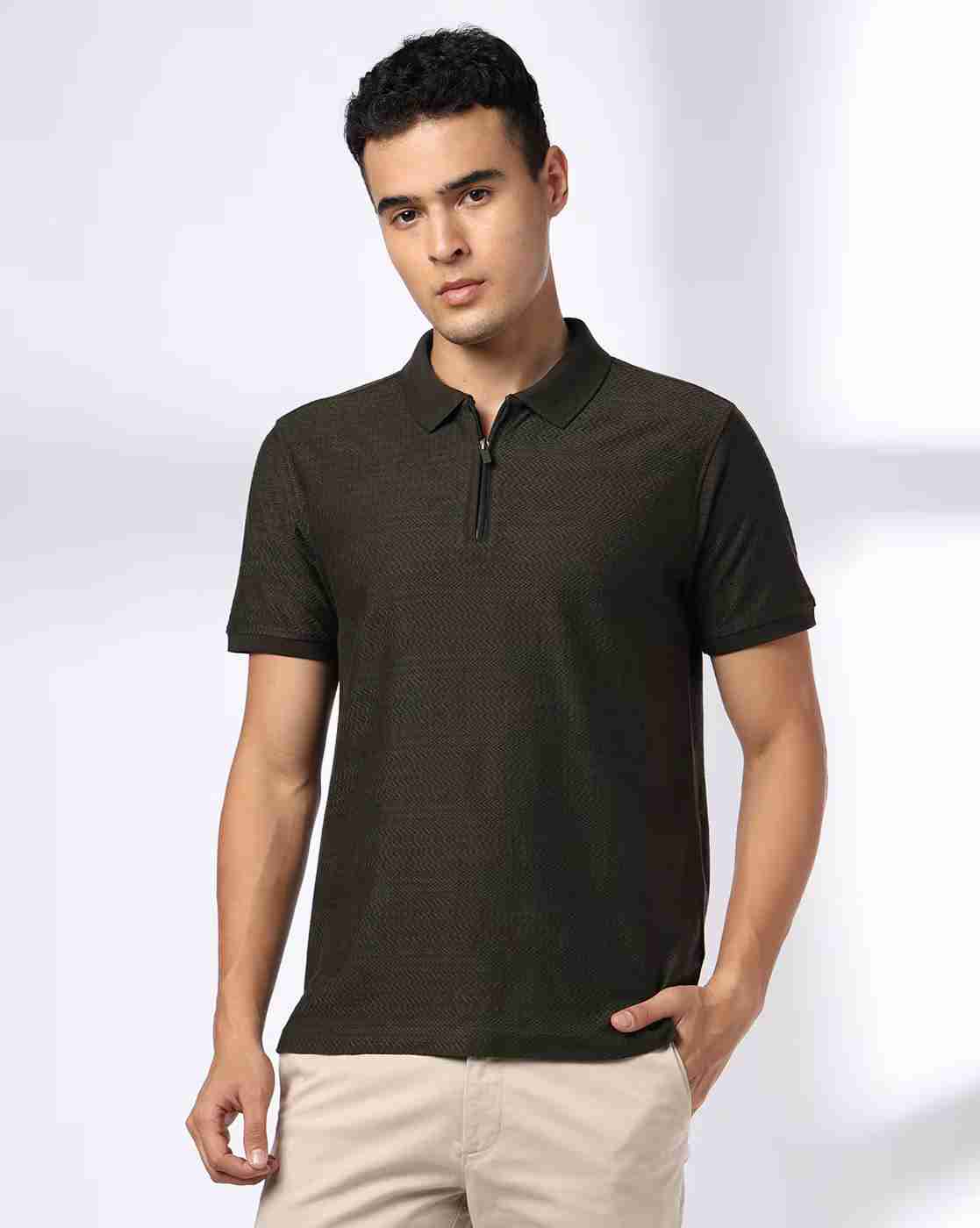NETPLAY | Men Chevron Patterned Slim Fit Polo T-Shirt|0