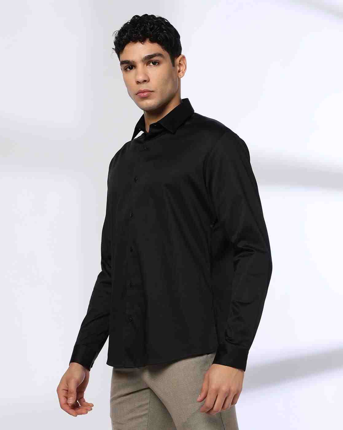 NETPLAY | Men Regular Fit Shirt with Spread Collar|2
