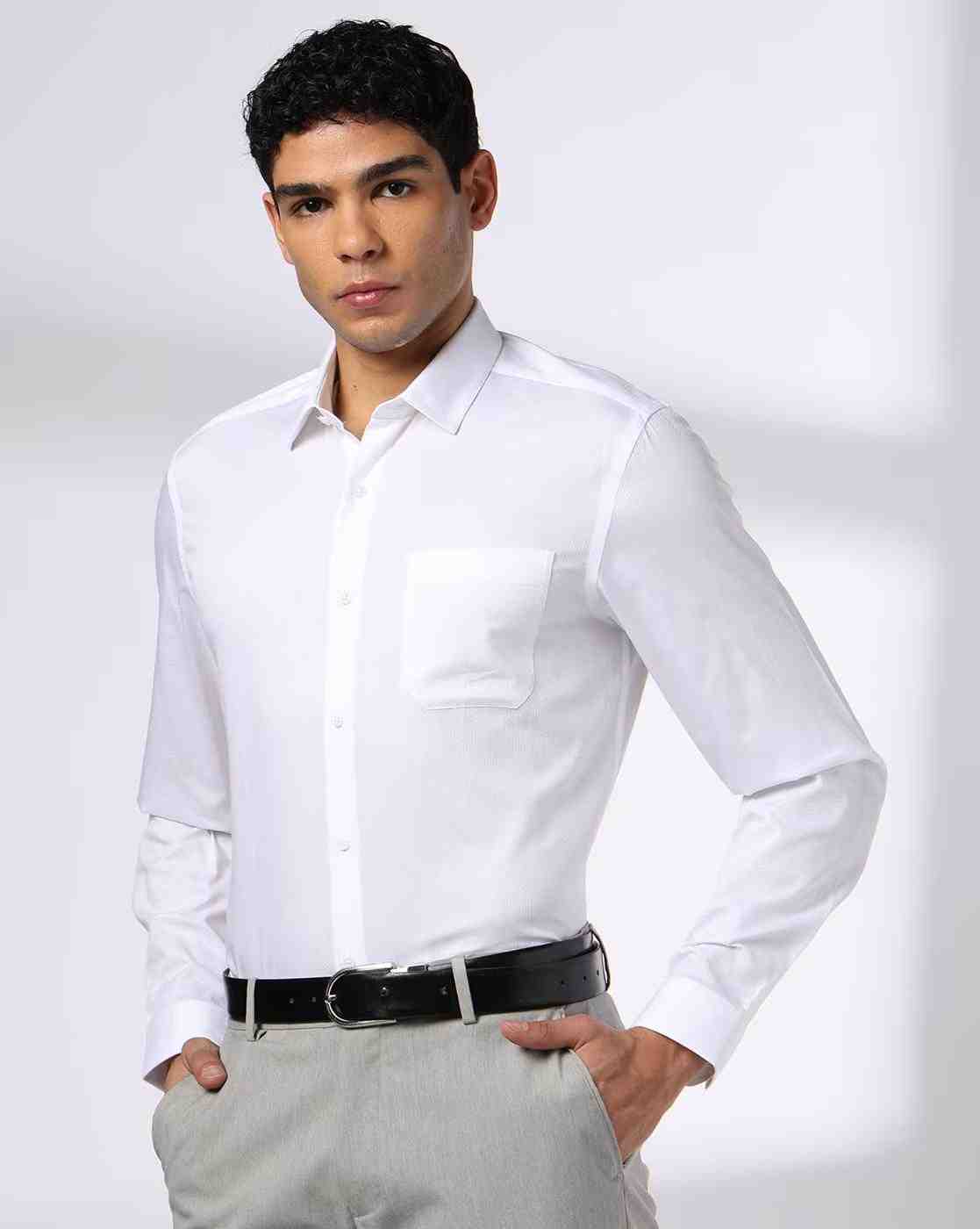 NETPLAY | Men Regular Fit Shirt with Spread Collar|0