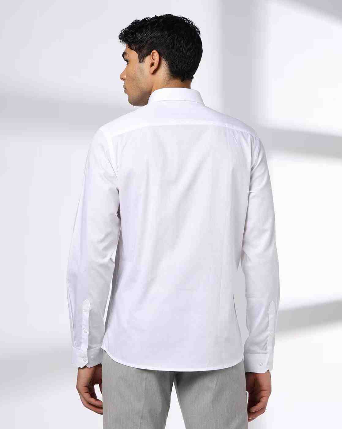 NETPLAY | Men Regular Fit Shirt with Spread Collar|2