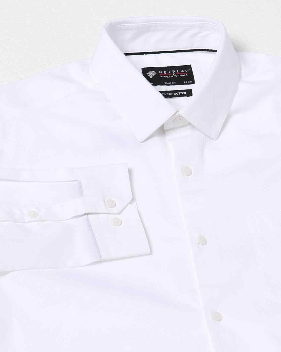 NETPLAY | Men Regular Fit Shirt with Spread Collar|5