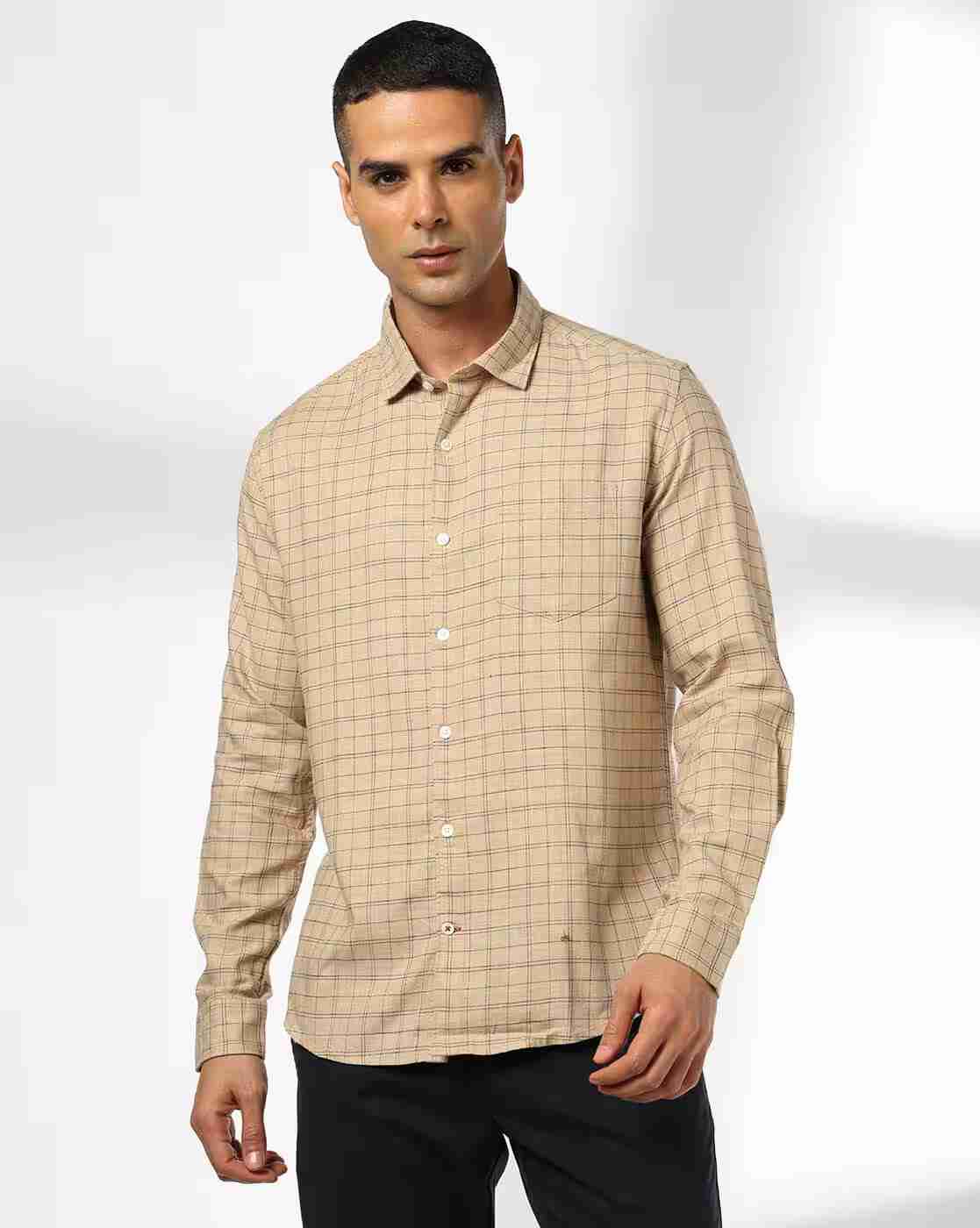 NETPLAY | Men Checks Slim Fit Shirt|1