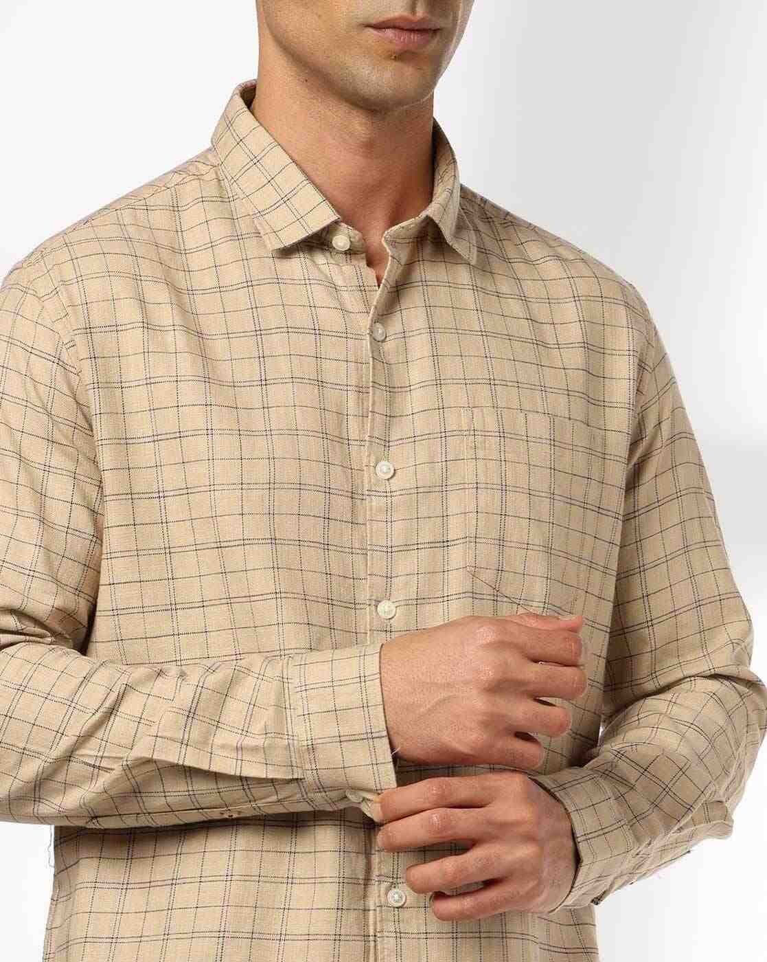 NETPLAY | Men Checks Slim Fit Shirt|5