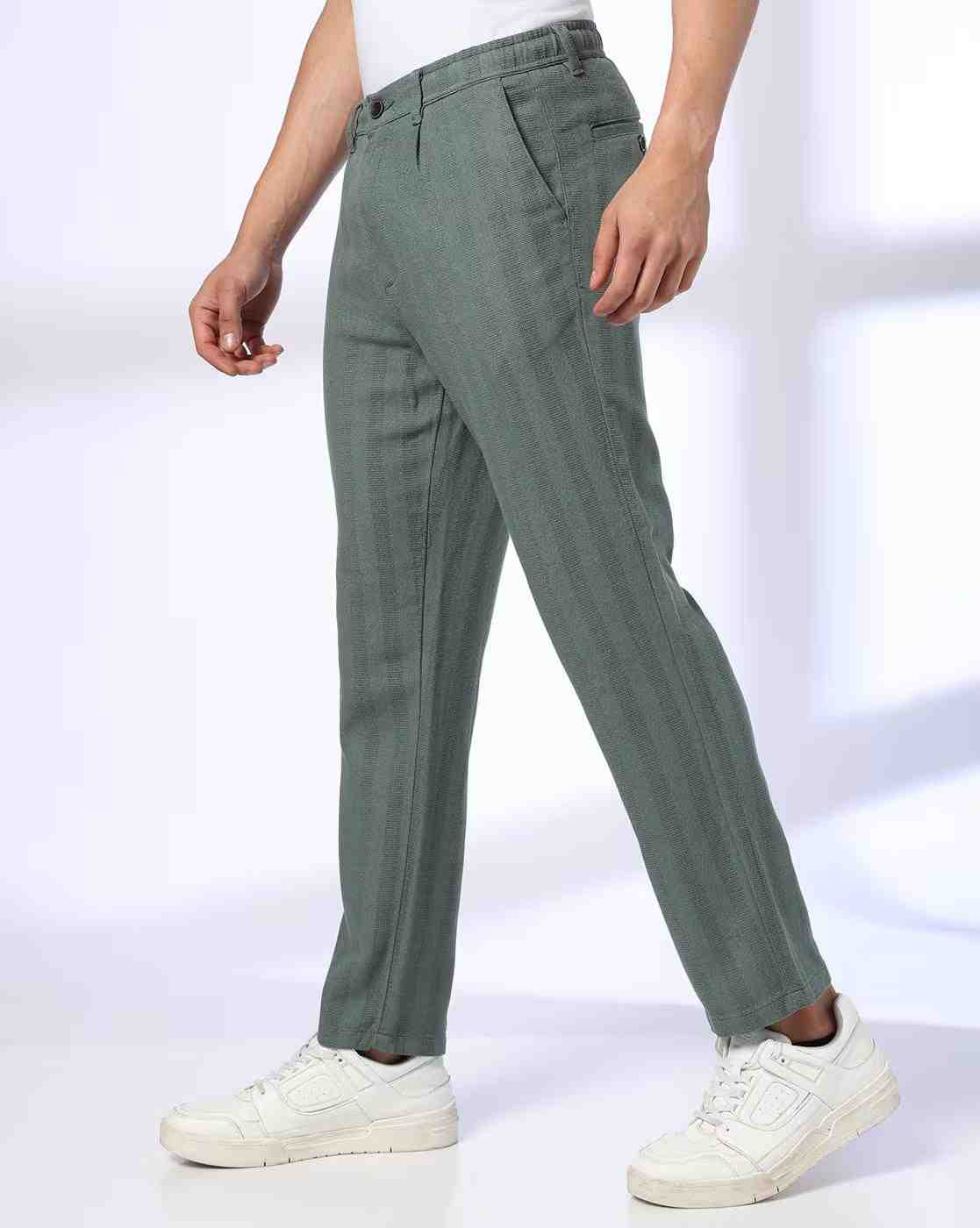 NETPLAY | Men Patterned Regular Fit Trousers