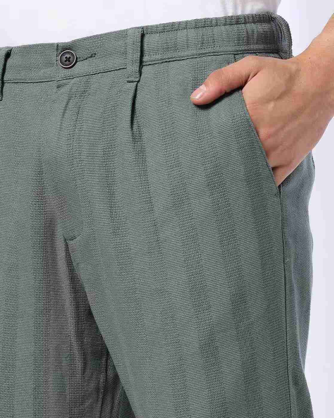 NETPLAY | Men Patterned Regular Fit Trousers|3