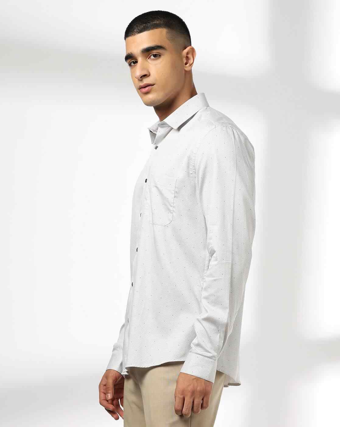 NETPLAY | Men Micro Polka-Dot Slim Fit Shirt|1