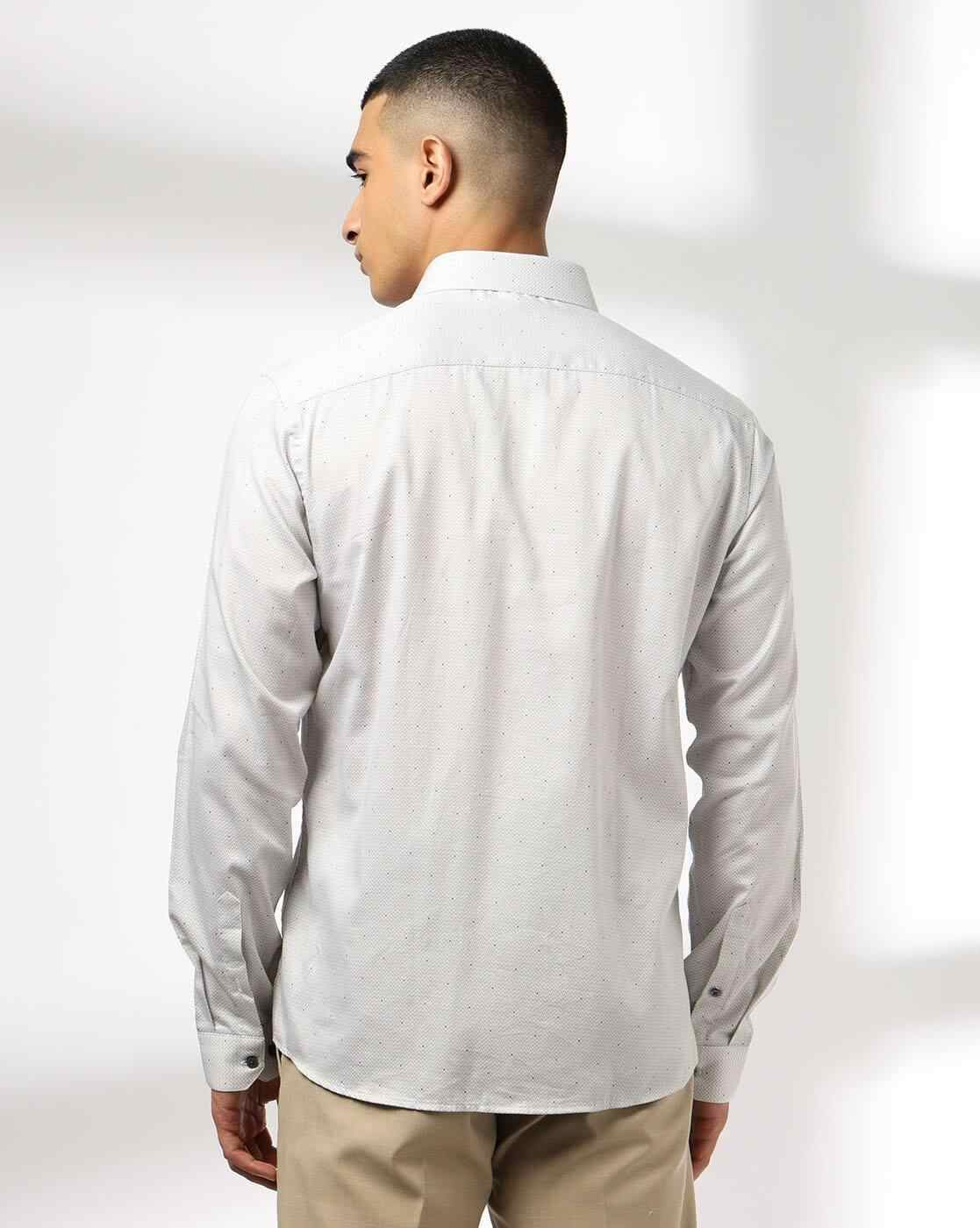NETPLAY | Men Micro Polka-Dot Slim Fit Shirt|2