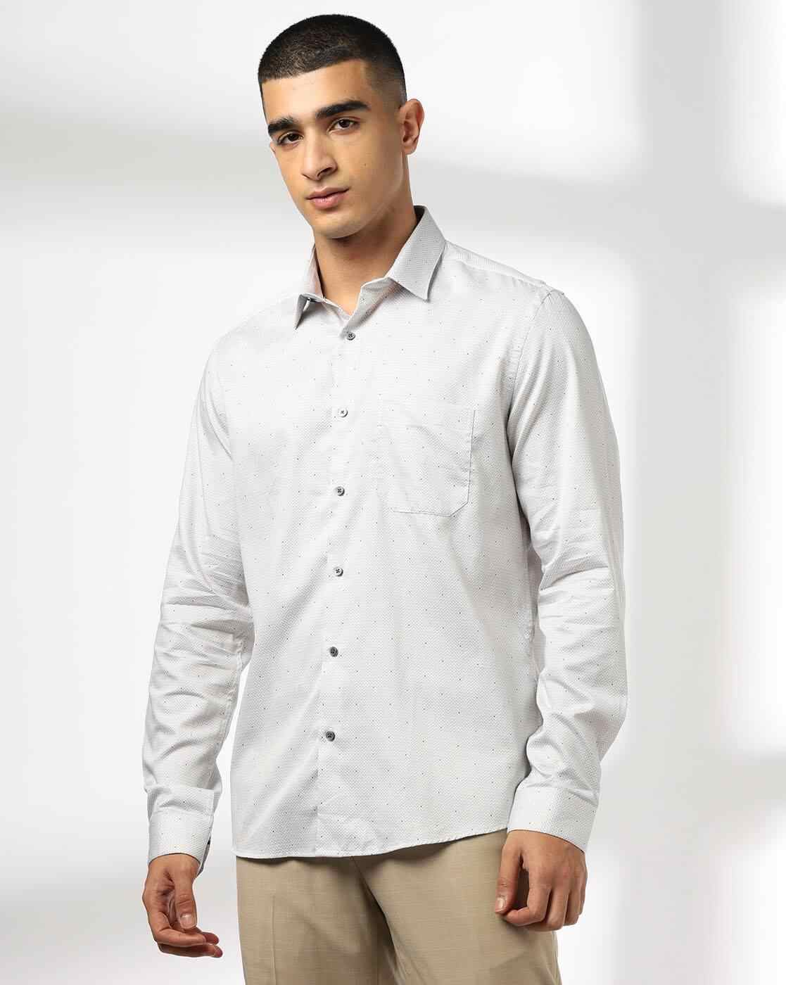 NETPLAY | Men Micro Polka-Dot Slim Fit Shirt|3