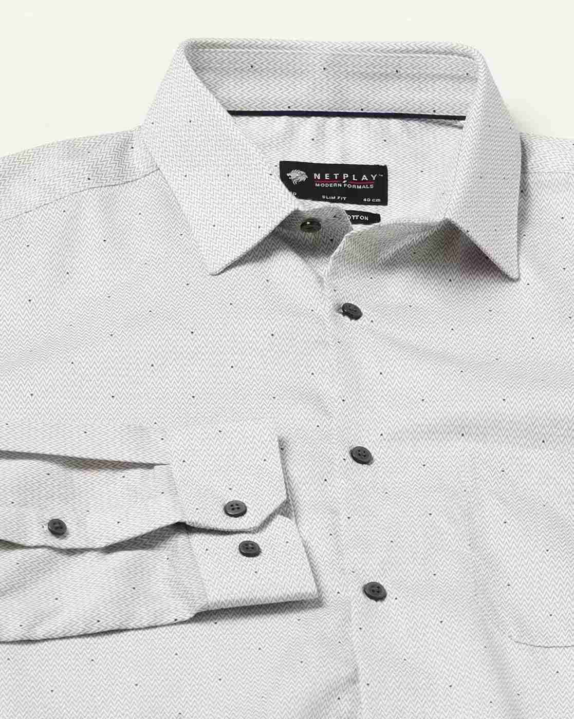NETPLAY | Men Micro Polka-Dot Slim Fit Shirt|5
