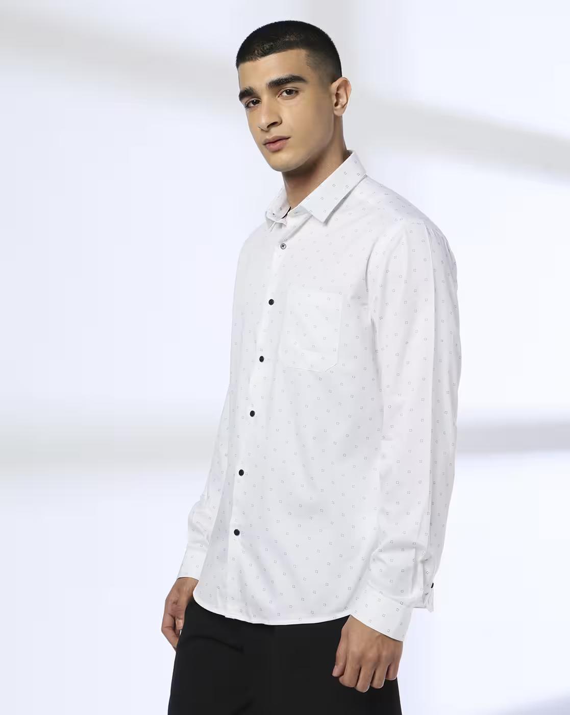 NETPLAY | Men Printed Slim Fit Shirt|1