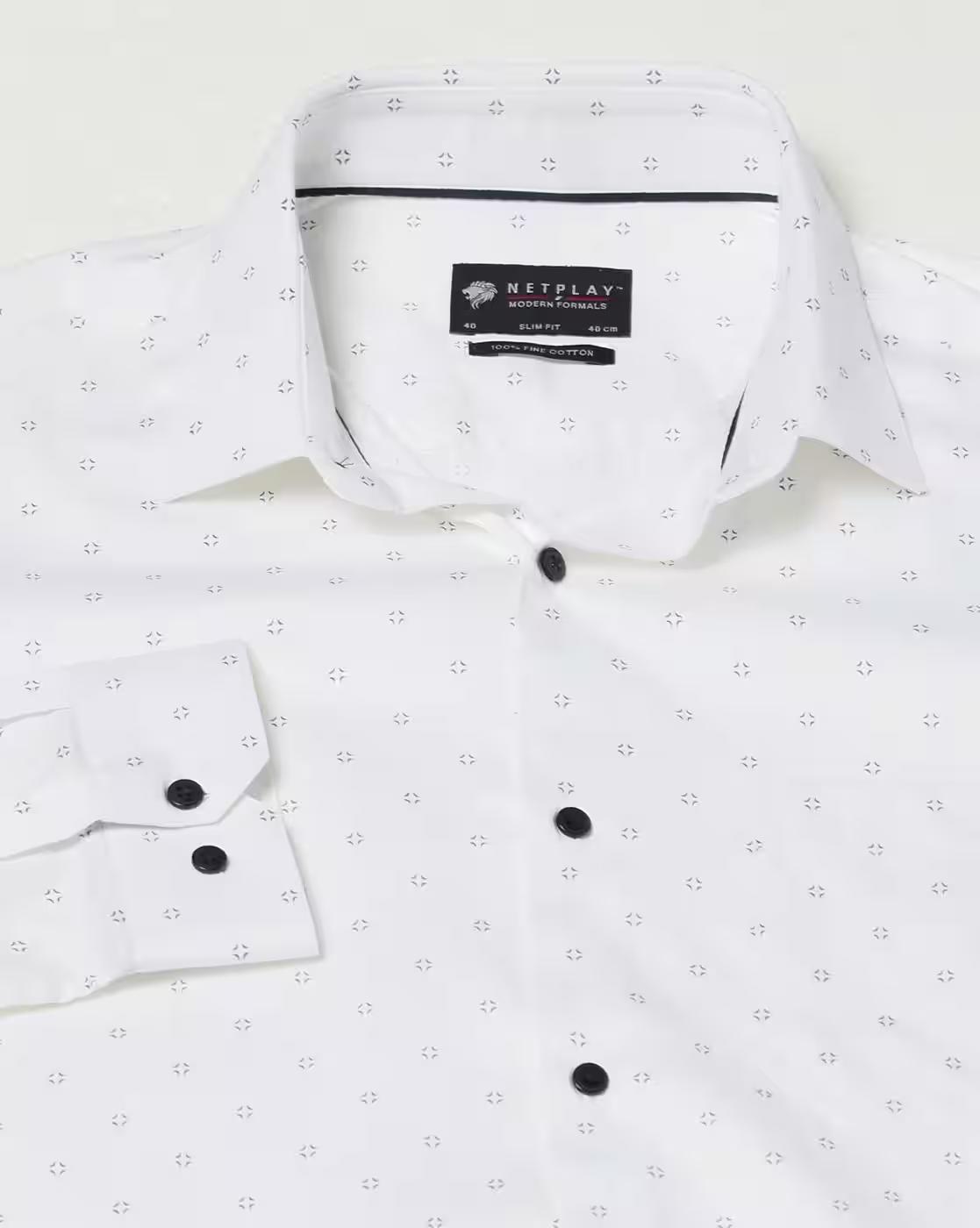 NETPLAY | Men Printed Slim Fit Shirt|5