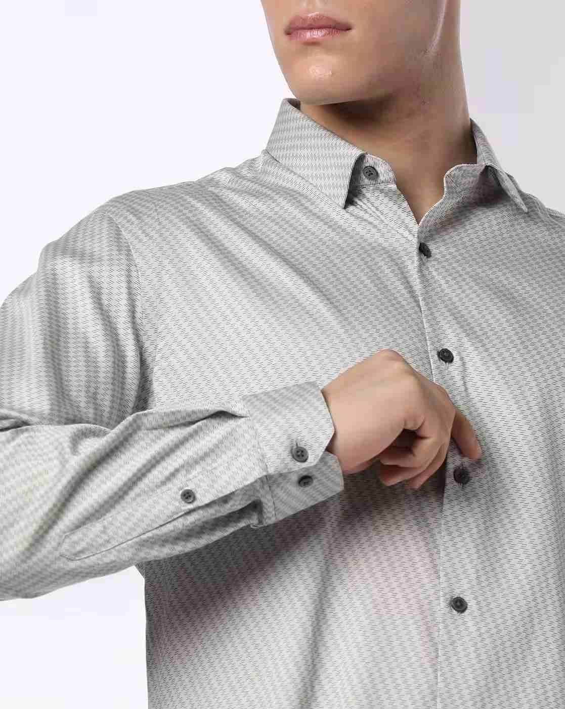 NETPLAY | Men Geometric Print Slim Fit Cotton Shirt|4